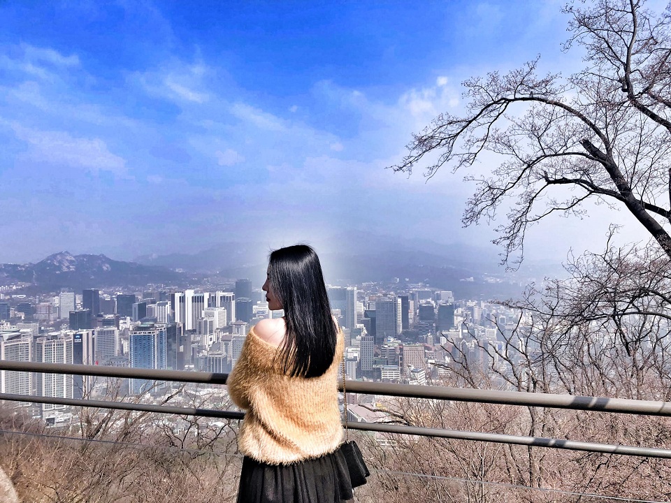 Từ tháp Namsan nhìn toàn cảnh Seoul